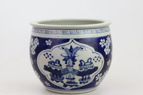 RZKT20    Antique high quality wintersweet design ceramic collection pot