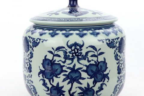 RZLG49     Chinese classical blue and white never fade ceramic tea jar