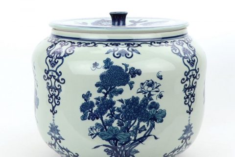 RZLG50       Shengjiang popular tree design porcelain covered tea jar