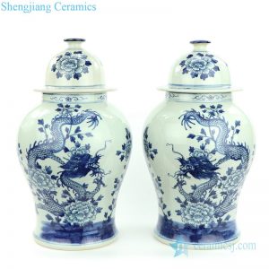 RZMW04-C  Aisan elegant dragon floral ceramic jar