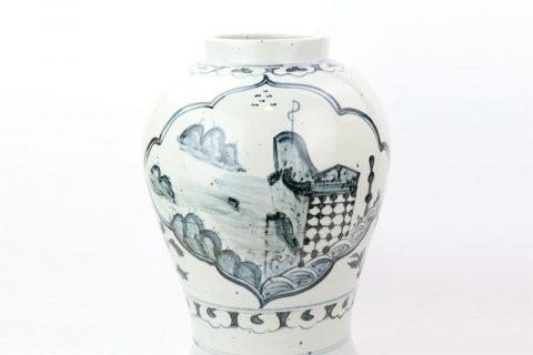 RZOX01      Shengjiang factory produce antique ceramic with hand painted pattern vase