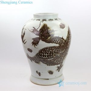 RZOX05     Chinese artistic Ming and Qing dynasties dragon ceramic vase
