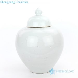 RZPI05-A       Chinese monochrome storage jar with candle knob lid