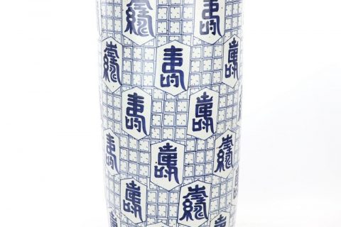 RZPI14    Jingdezhen ancient hand painted ceramic umbrella stand means longevity