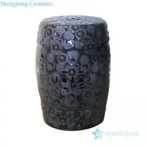 RZPZ01     Arts and crafts elegant relief pattern ceramic stool