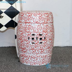 RZPZ05      Shengjiang company high quality underglaze red ceramic stool