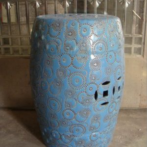RZPZ25     Light blue high temperature fired porcelain stool