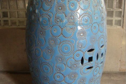 RZPZ25     Light blue high temperature fired porcelain stool