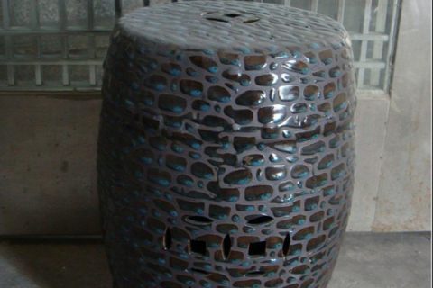 RZPZ28       Shengjiang hand made precious stone design ceramic stool