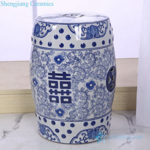 RZPZ33      Chinese style double happiness design ceramic stool