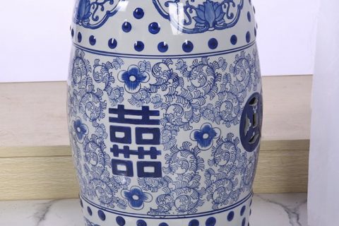 RZPZ33      Chinese style double happiness design ceramic stool