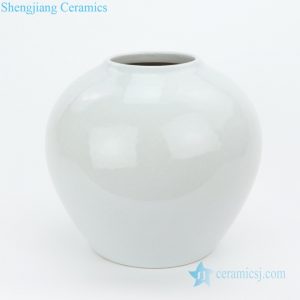 RZMS19   Shinny glaze pure white porcelain vase