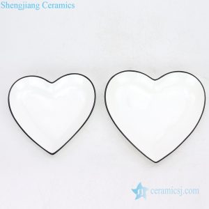 RZOB--15-A/B High quality heart shape porcelain dinner ware