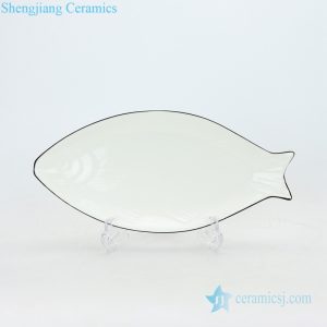RZOB--16 Fish shape long extent porcelain plate