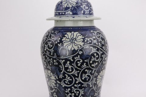 RZPJ09  Crude clay hand painted flower porcelain jar
