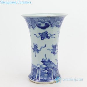 RZQJ04  Hand drawing wide open mouth ceramic vase
