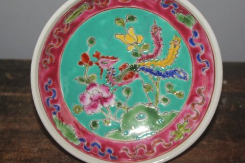 RYZG28 Chinese style traditional famille rose hand painted porcelain fruit plate
