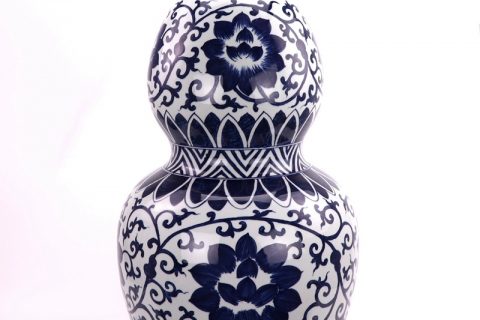 RZFQ30 Jingdezhen crackle glaze lotus gourd-shaped vase