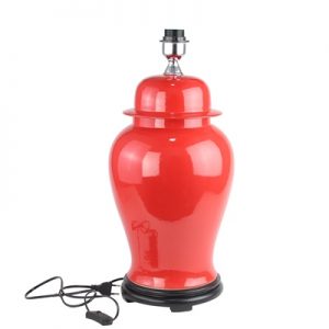 DS111-RYKB138-E Jingdezhen Colour glaze wine red ceramic lamp