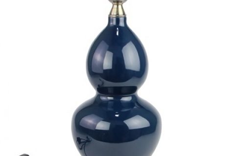 DS114-rynq259 Jingdezhen Deep blue offering blue glaze ceramic gourd lamps and lanterns