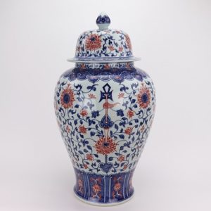 RYVK17  Jingdezhen Porcelain vases blue and white glaze red porcelain hand-painted POTS