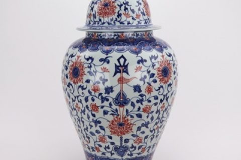 RYVK17  Jingdezhen Porcelain vases blue and white glaze red porcelain hand-painted POTS