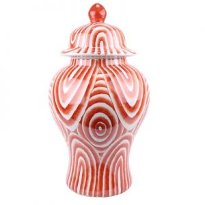 RZIS13 Hand-painted powder enamel alum red freehand circular general pot