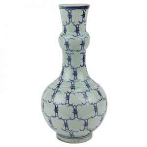 RZJG03 Jingdezhen imitation yongzheng blue and white baishou vase