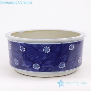 RZKT28-A-B Jingdezhen shengjiang traditional ceramic archaize old blue and white vats
