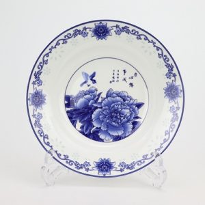 RZKX17-A Blue and white exquisite flowers into 8 - inch deep plate soup plate