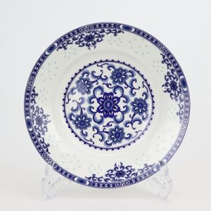 RZKX17-B Blue and white exquisite flower wealth exquisite 8 inch deep plate soup plate
