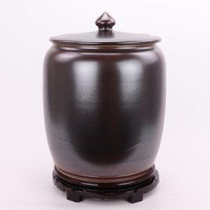 RZRA01  Color glaze tea glaze miso color with lid caddy storage tank Chinese ceramic decoration
