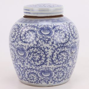 RZPI24-E Chinoiserie Style Ceramics Tea Canister Tea Sugar Spice Storage Jar Porcelain Jars for Spices Storage Tank Tea Storage Bottle