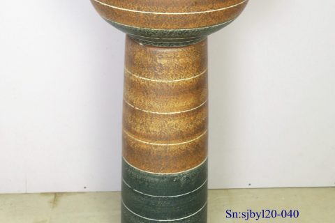 sjbyl120-040  Restaurant Nesting basin Antique shield  porcelain pedestal sink