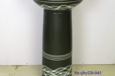 sjbyl120-045  Restaurant Nesting basin Corrugated yarn porcelain pedestal sink