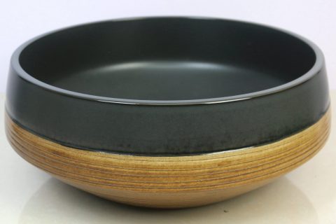 sjbyl120-059 Simply fashionable black gold glazed Matte procelain wash basin
