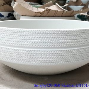 sjbyl120-060 Simply fashionable white glazed Matte procelain wash basin