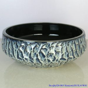 sjbyl120-063 Simply fashionableBlack gold glazed stone Porcelain wash basin
