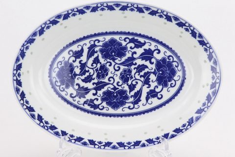 RZLL10- hand made Blue and white  cearmic plate
