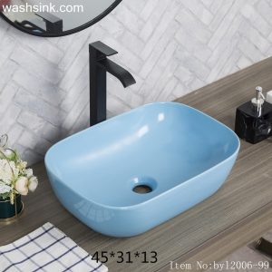 byl2006-99  Blue glazed rectangular porcelian wash basin