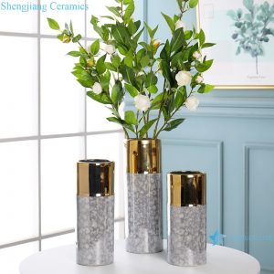 RZRV06-A-B-C Living room coffee table decorated gold-plated vases