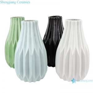 RZRW02-A-B-C-D Color glaze dry flower household decoration porcelain vase