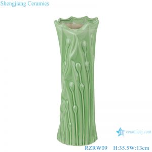 RZRW09 Color glaze simple celadon floret vase decoration green