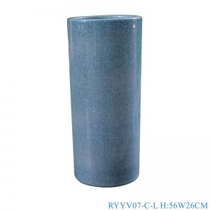 RYYV07-C-L-S Chinese handmade enamel blue decorative ceramic vases