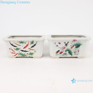 RYXP38- A/B/C  Chinese  squared  mouth shape group ceramic planter decoration