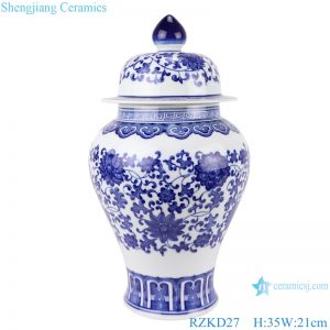 RZKD27 Chinese blue and white porcelain general pot pattern