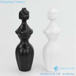 RZLK25 H   Chinese  fcae shape vase  ceramics