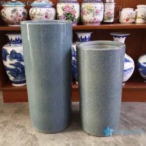 RYYV07-D-L-S Chinese handmade grey decorative ceramic vase