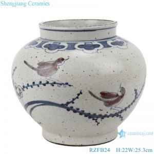 RZFB24 hand painted porcelain home decoration ceramic antique blue and white luxury vase