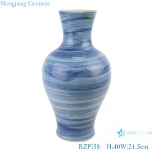 RZPI58 Jingdezhen handmade ceramic blue striped design vases